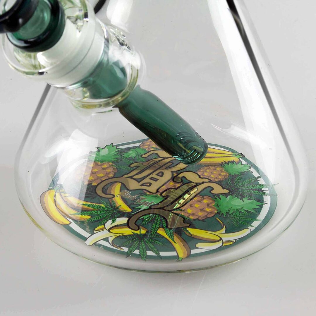 Black Leaf Hanuman Beaker-Glas-Wasserpfeife im Koffer-Set