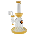 BLAZE Öl-Glas-Wasserpfeife mit Trommelperkolator und silbernem Logo