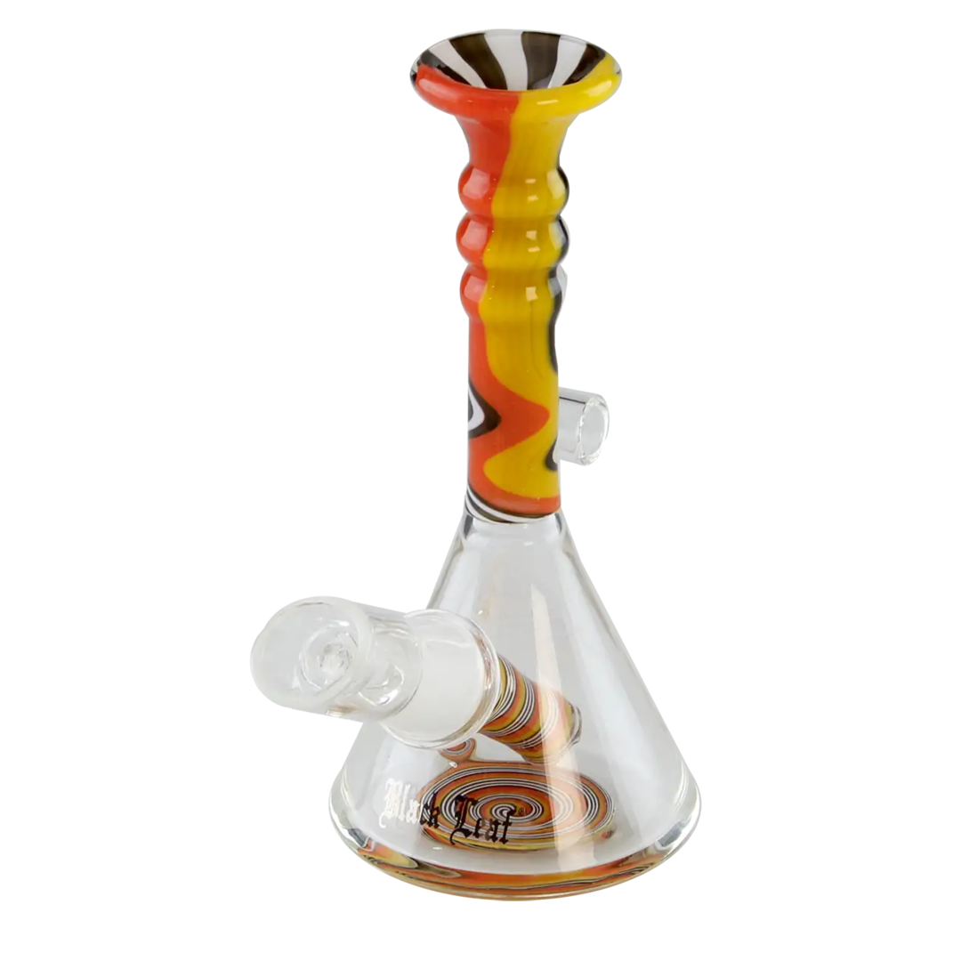 Black Leaf Mini-Glaspfeife aus buntem Glas mit Ölnagel und Öse