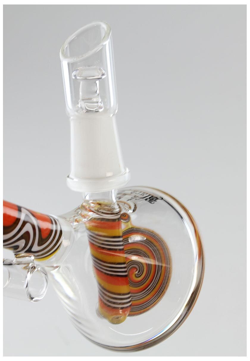 Black Leaf Mini-Glaspfeife aus buntem Glas mit Ölnagel und Öse