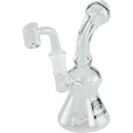 BREIT Mini-Glas-Wasserpfeife mit Schlitzdiffusor und NS-14-Schliff