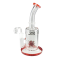 Produktfoto: BLAZE Virus Ball Glas-Wasserpfeife Rot mit Quarzaufsatz