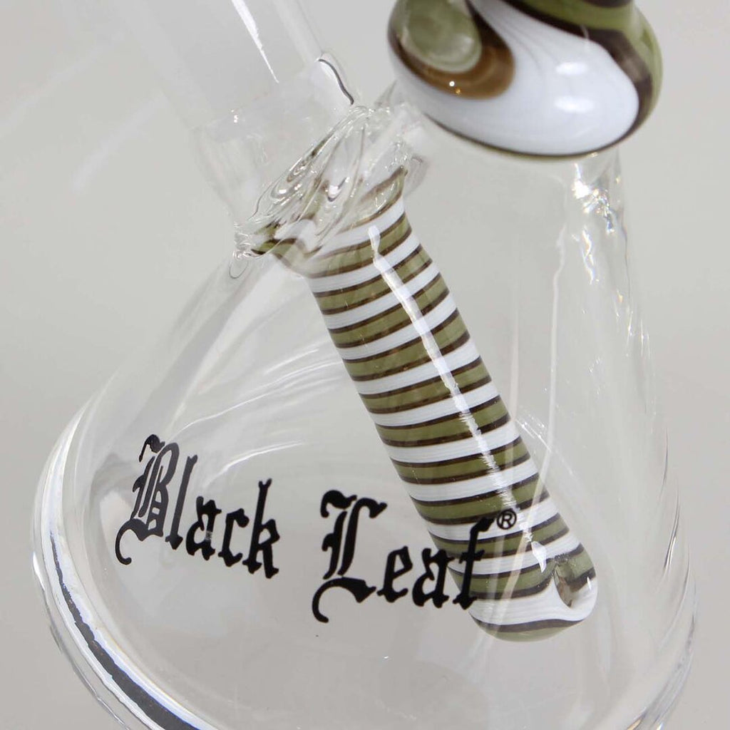 Black Leaf Mini Glas-Wasserpfeife in Orange mit Lochdiffusor