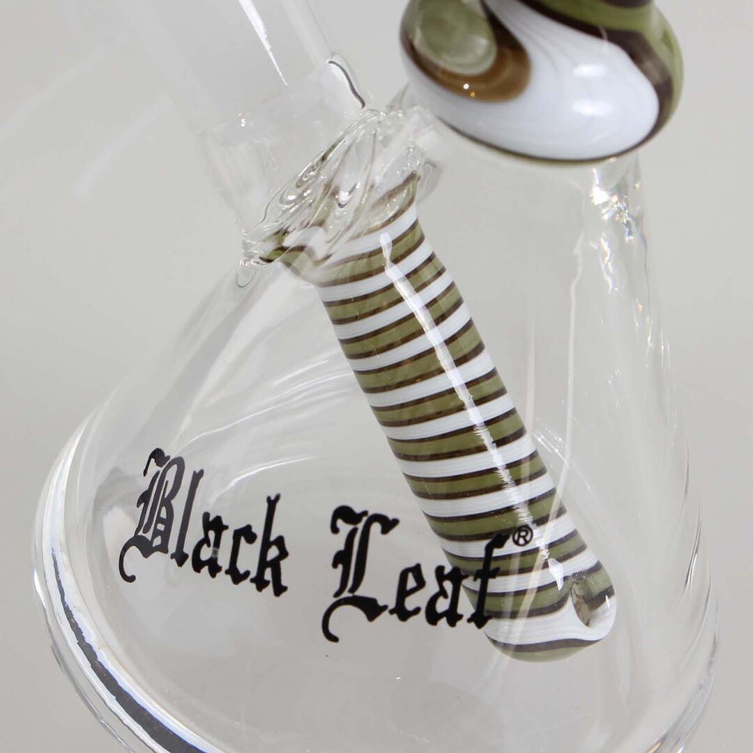 Black Leaf Mini Glas-Wasserpfeife in Orange mit Lochdiffusor