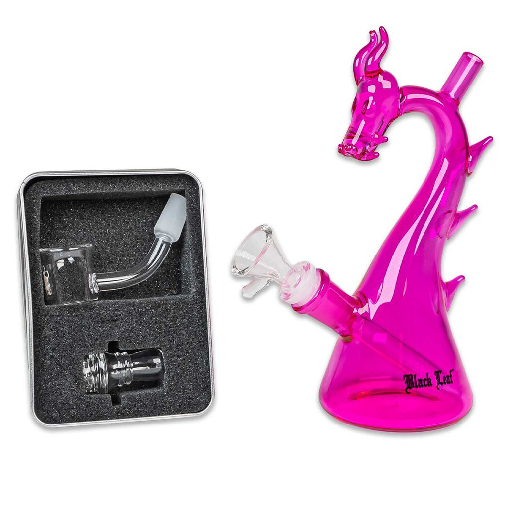 Black Leaf Drachen-Mini-Wasserpfeife in Pink