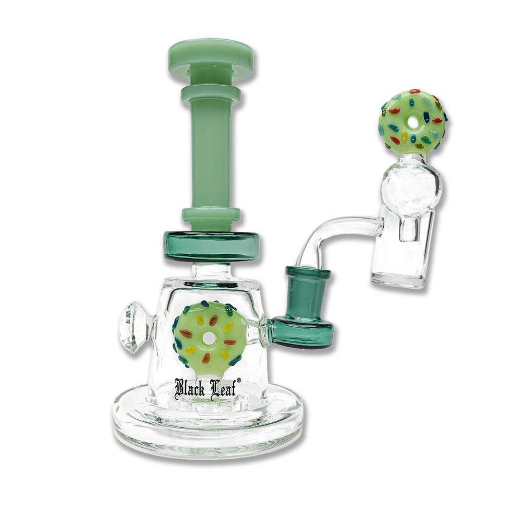 Produktfoto: Black Leaf Mini-Glas-Wasserpfeife DONUT mit Perkolator, 170 mm