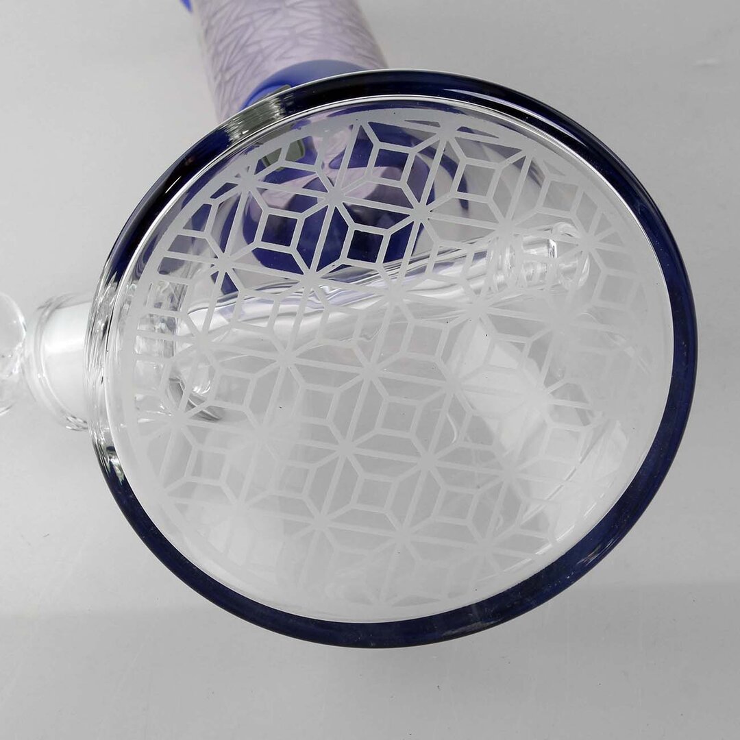 BLAZE Ice-Wasserpfeife in Grau mit sandgestrahlten Mustern