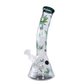 Black Leaf Leaffly Glas-Wasserpfeife mit gebogenem Zugrohr und Eiskammer