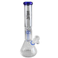 Black Leaf GRAZIE Beaker-Glas-Wasserpfeife in Blau mit 8-Arm-Perkolator