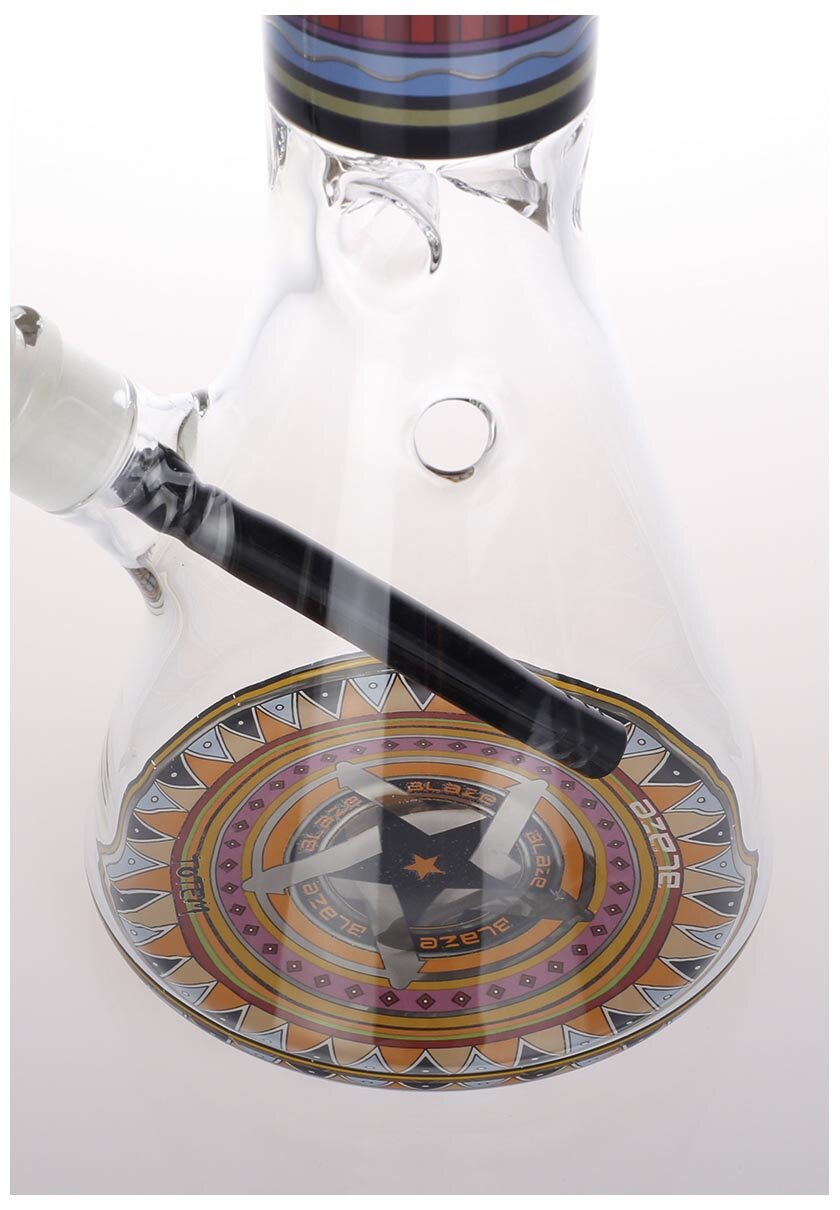 Produktfoto: BLAZE Totem Glas-Wasserpfeife Kolben Bunt 375 mm