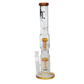 Black Leaf Glas-Wasserpfeife in Amber mit zwei 10-Arm-Baumperkolatoren