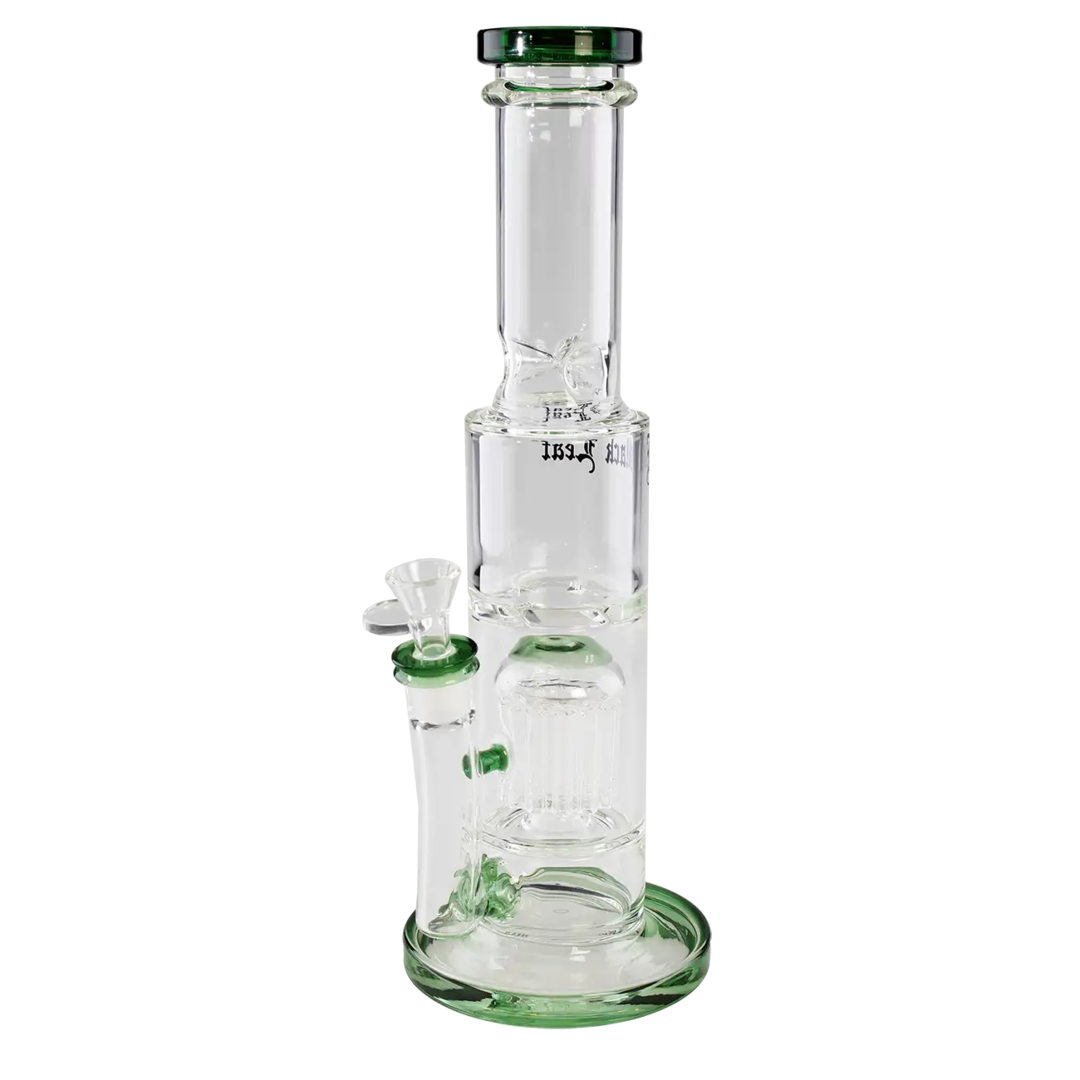 Produktfoto: Black Leaf Glas-Wasserpfeife 10-Arm Baumperkolator mit Scheibe 340 mm