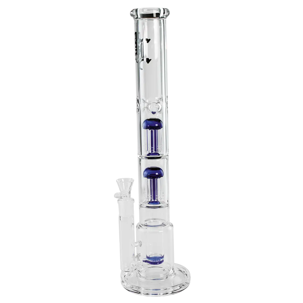 Produktfoto: Black Leaf Glas-Wasserpfeife HoneyComb 2x 6-Arm Blau
