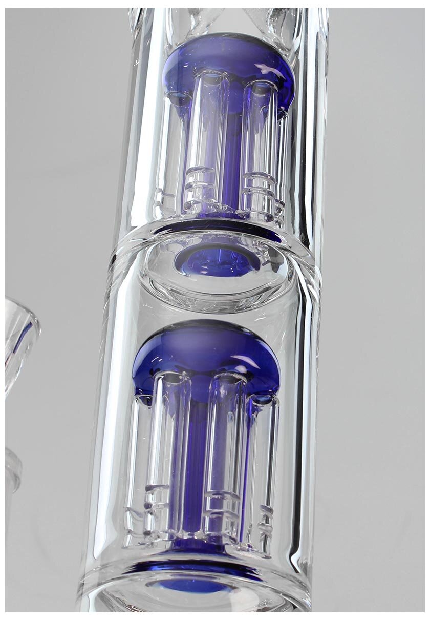 Produktfoto: Black Leaf Glas-Wasserpfeife HoneyComb 2x 6-Arm Blau