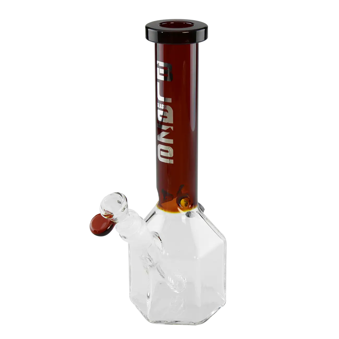 BLAZE Klotz Glas-Wasserpfeife in Amber mit Sechskantform