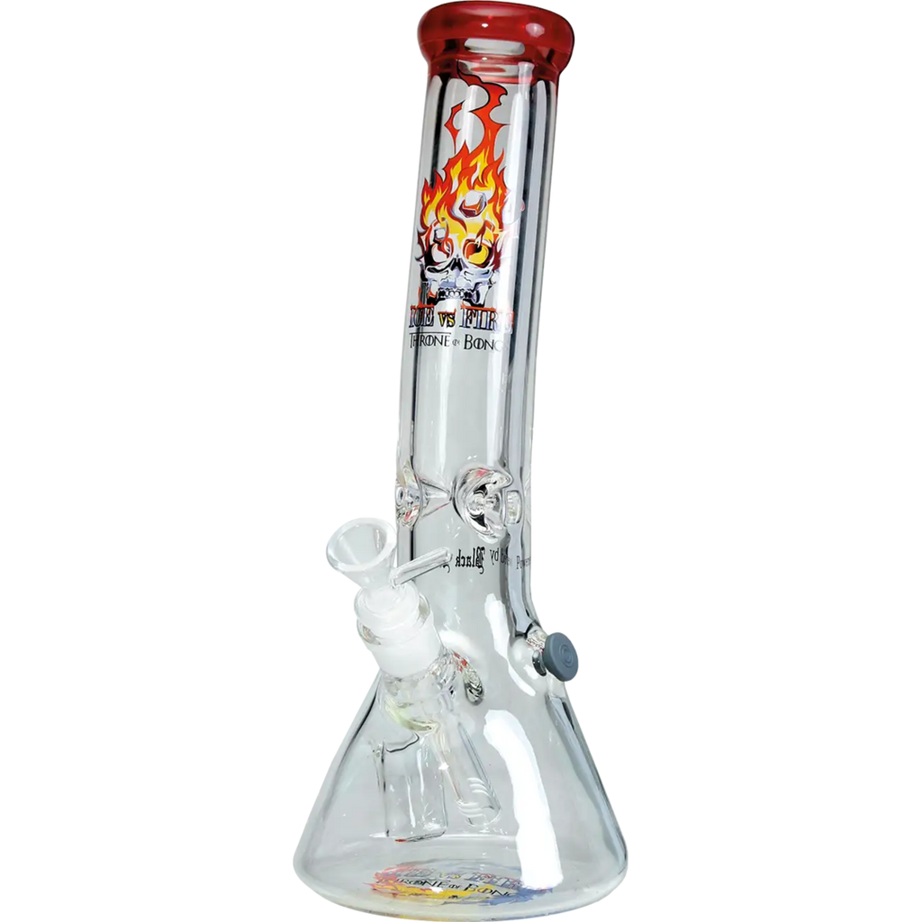 Black Leaf ICE vs. FIRE Beaker-Glas-Wasserpfeife mit Feuerzeugfach