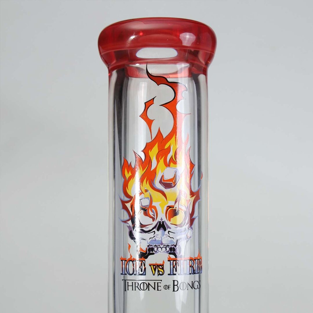 Black Leaf ICE vs. FIRE Beaker-Glas-Wasserpfeife mit Feuerzeugfach