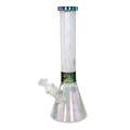 Blaze Sphinx Beaker-Wasserpfeife aus Glas mit sandgestrahltem Motiv und Icekammer, 370 mm hoch