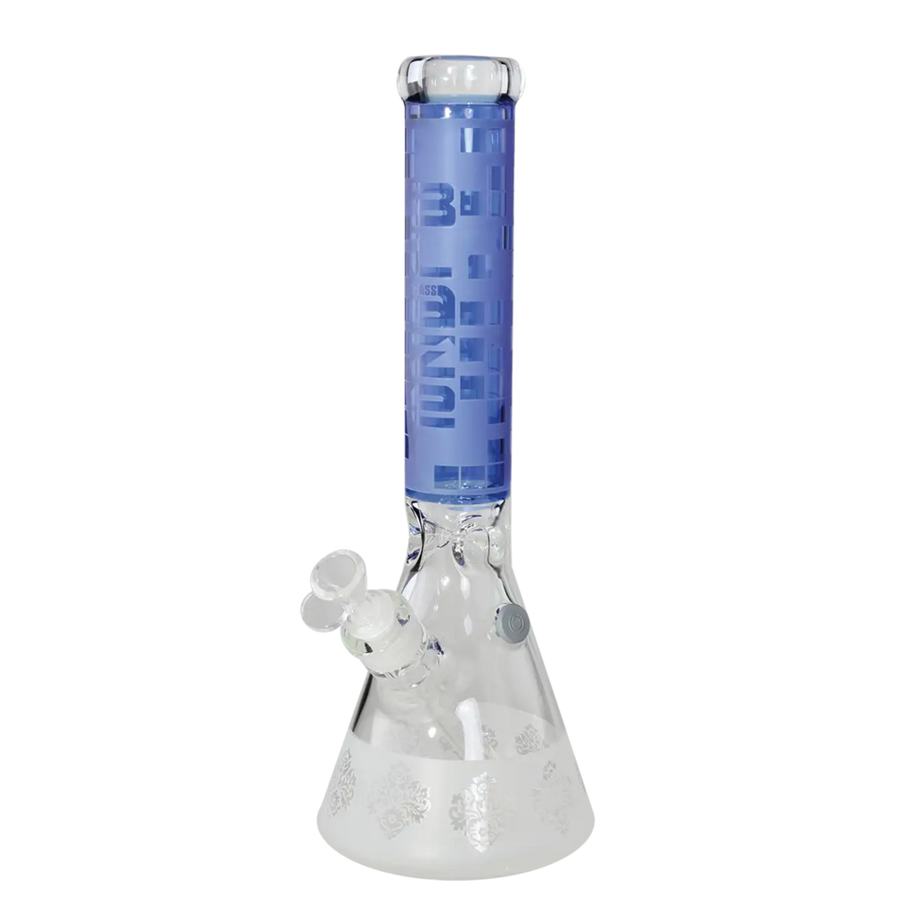 BLAZE Sandblazer Becher-Glas-Wasserpfeife in Blau mit Eiskammer