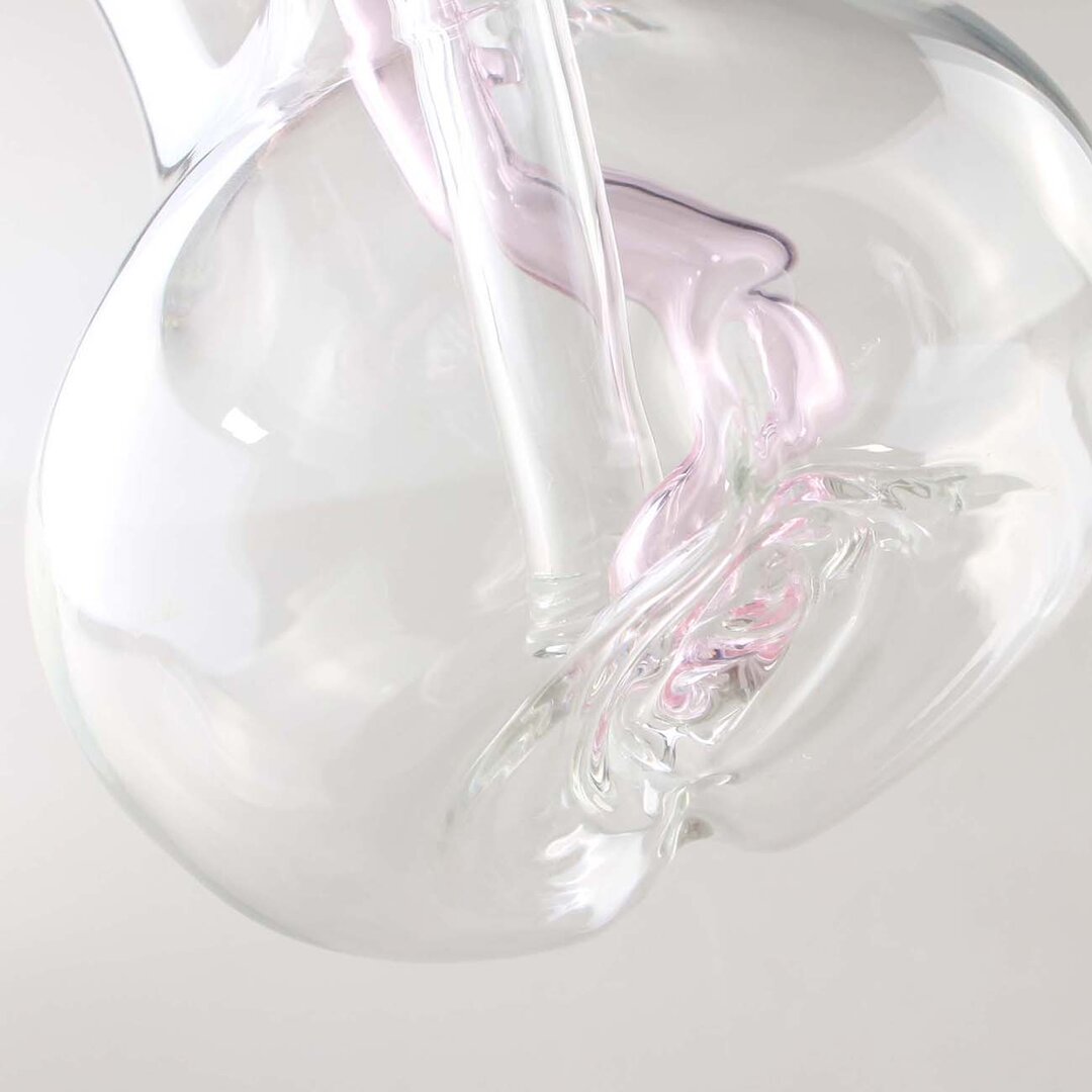 Produktfoto: Black Leaf Design-Glas-Wasserpfeife mit Schlitzdiffusor, 310 mm