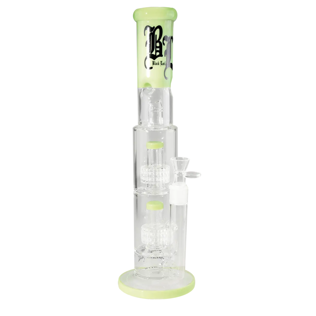 Produktfoto: Black Leaf Glas-Wasserpfeife 2x Trommelperkolator Hellgrün 405 mm