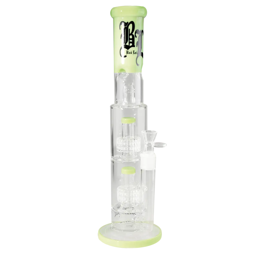 Produktfoto: Black Leaf Glas-Wasserpfeife 2x Trommelperkolator Hellgrün 405 mm