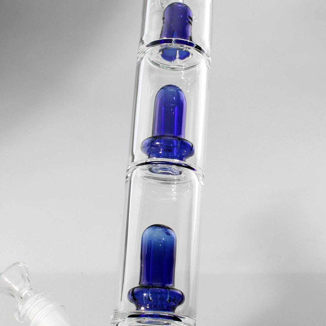 Black Leaf Beaker-Glas-Wasserpfeife mit zwei Ufoperkolatoren in Hellgrün