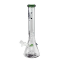 Black Leaf Beaker-Glas-Wasserpfeife in Grün mit Trommelperkolator
