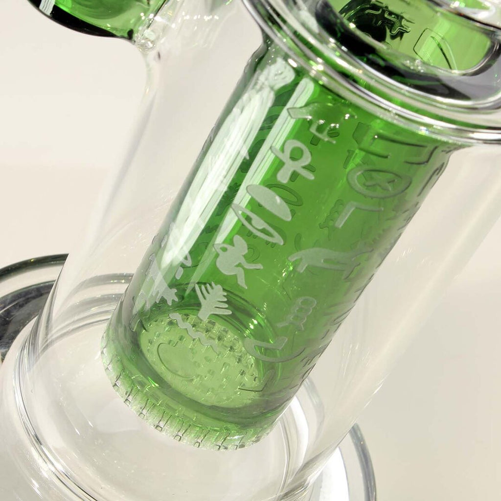 Produktfoto: BLAZE Pharaonin Zylinder-Glas-Wasserpfeife Ice amber, 400 mm