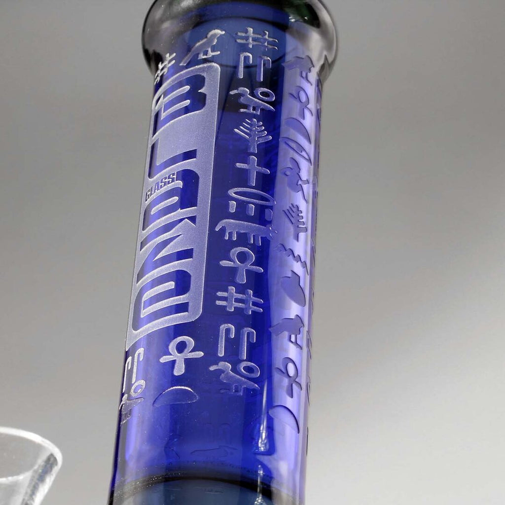 Produktfoto: BLAZE Pharaonin Zylinder-Glas-Wasserpfeife Ice blau, 400 mm