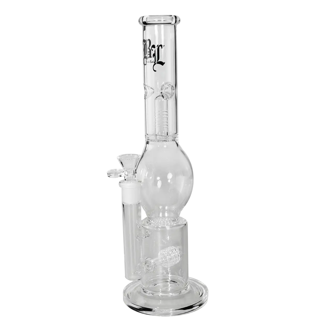Black Leaf Multilevel Glas-Wasserpfeife mit HoneyComb-Scheibe