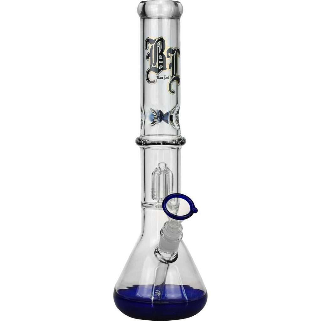 Black Leaf Ice-Wasserpfeife mit 4-armigem Perkolator in Blau