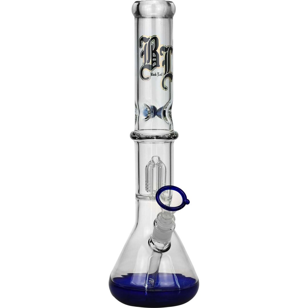 Black Leaf Ice-Wasserpfeife mit 4-armigem Perkolator in Blau