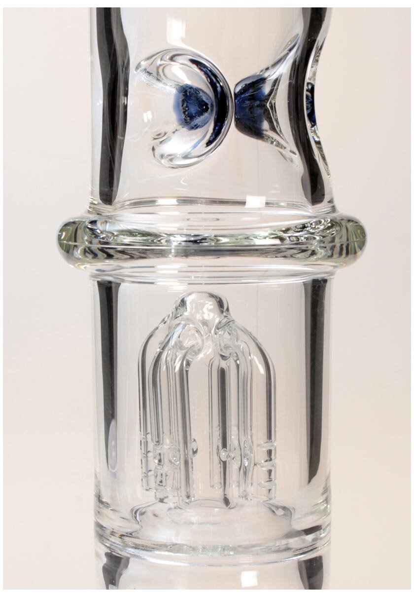 Black Leaf Ice-Wasserpfeife mit 4-armigem Perkolator in Blau