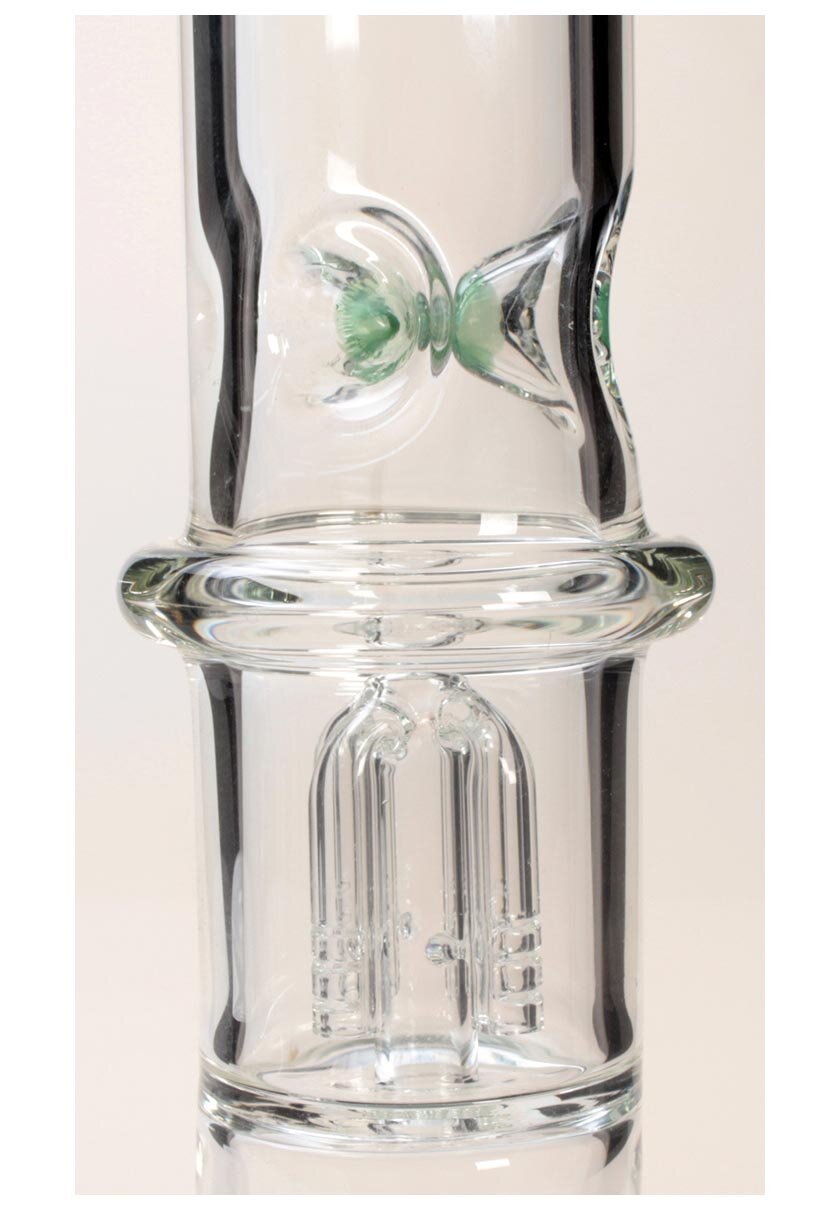 Black Leaf Ice-Wasserpfeife mit 4-armigem Perkolator in Seegrün