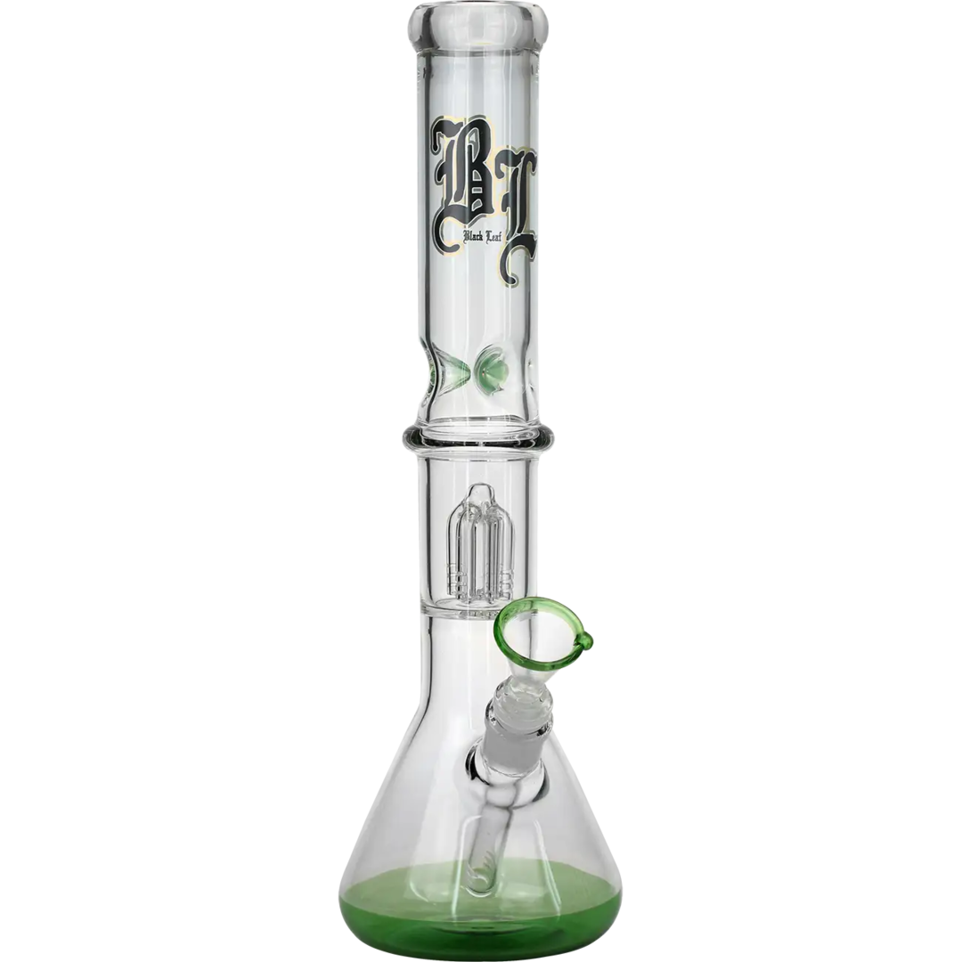 Black Leaf Ice-Wasserpfeife mit 4-armigem Perkolator in Grün