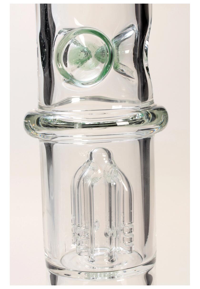 Black Leaf Ice-Wasserpfeife mit 4-armigem Perkolator in Grün