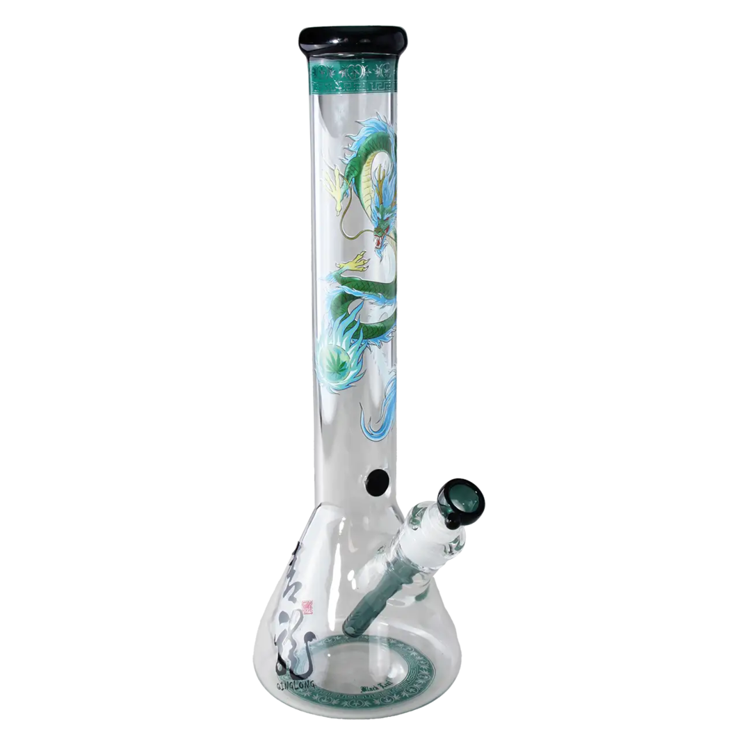Black Leaf Becher-Wasserpfeife Qinglong mit SLY-Design