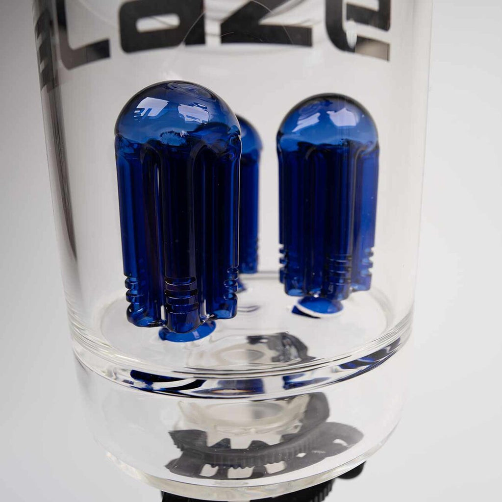 Blaze M&M Kombi-Glas-Wasserpfeife aus drei Teilen in Blau
