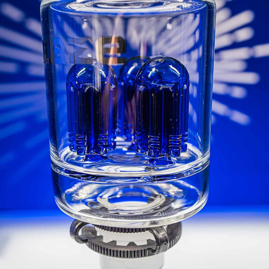 Blaze M&M Kombi-Glas-Wasserpfeife aus drei Teilen in Blau