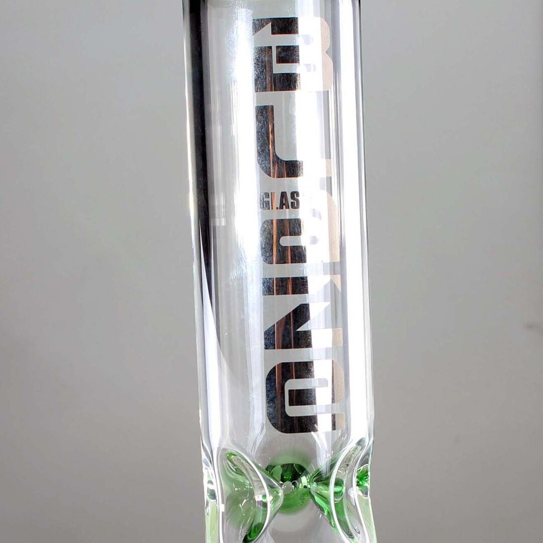 Blaze M&M Kombi-Glas-Wasserpfeife in Grün aus zwei Teilen