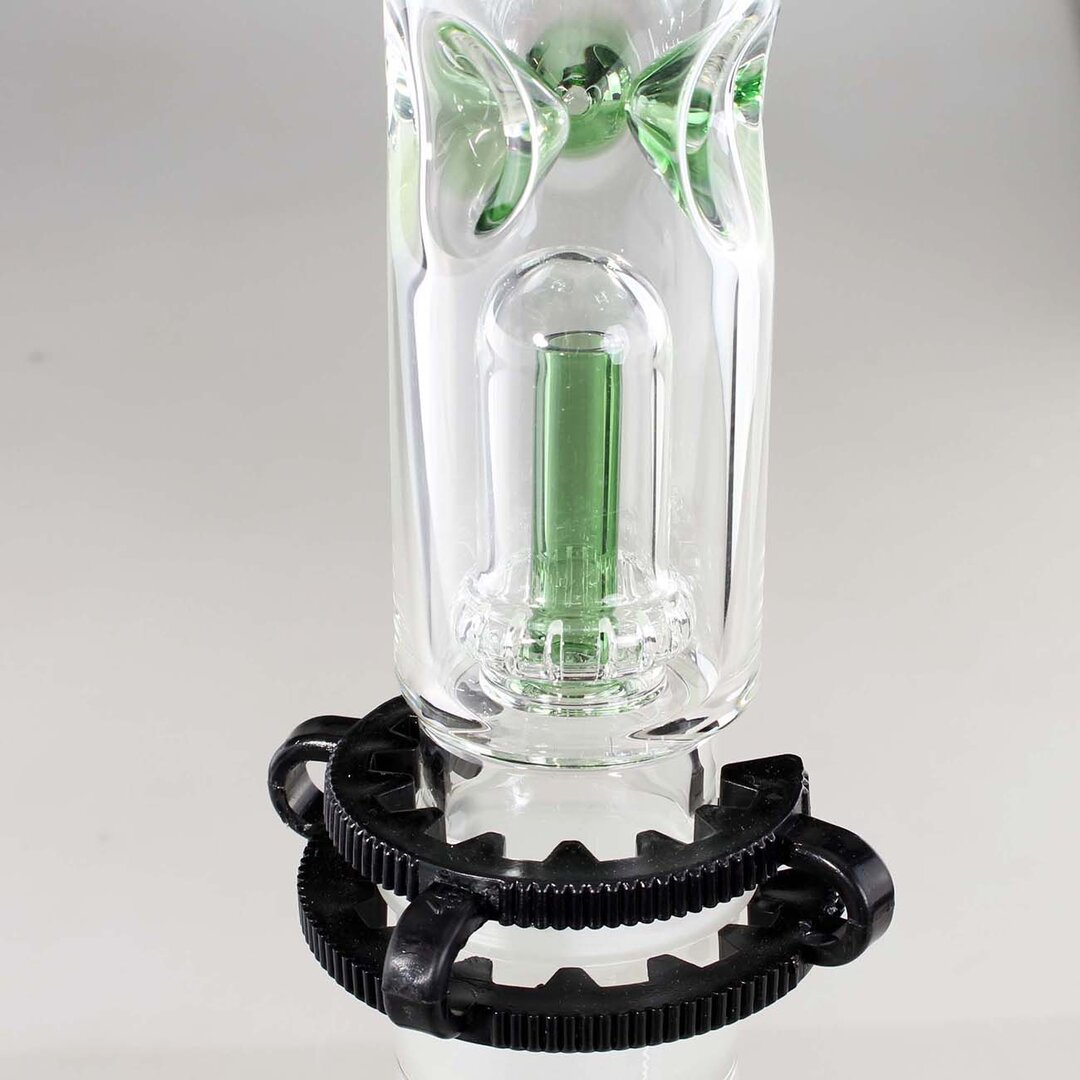 Blaze M&M Kombi-Glas-Wasserpfeife in Grün aus zwei Teilen