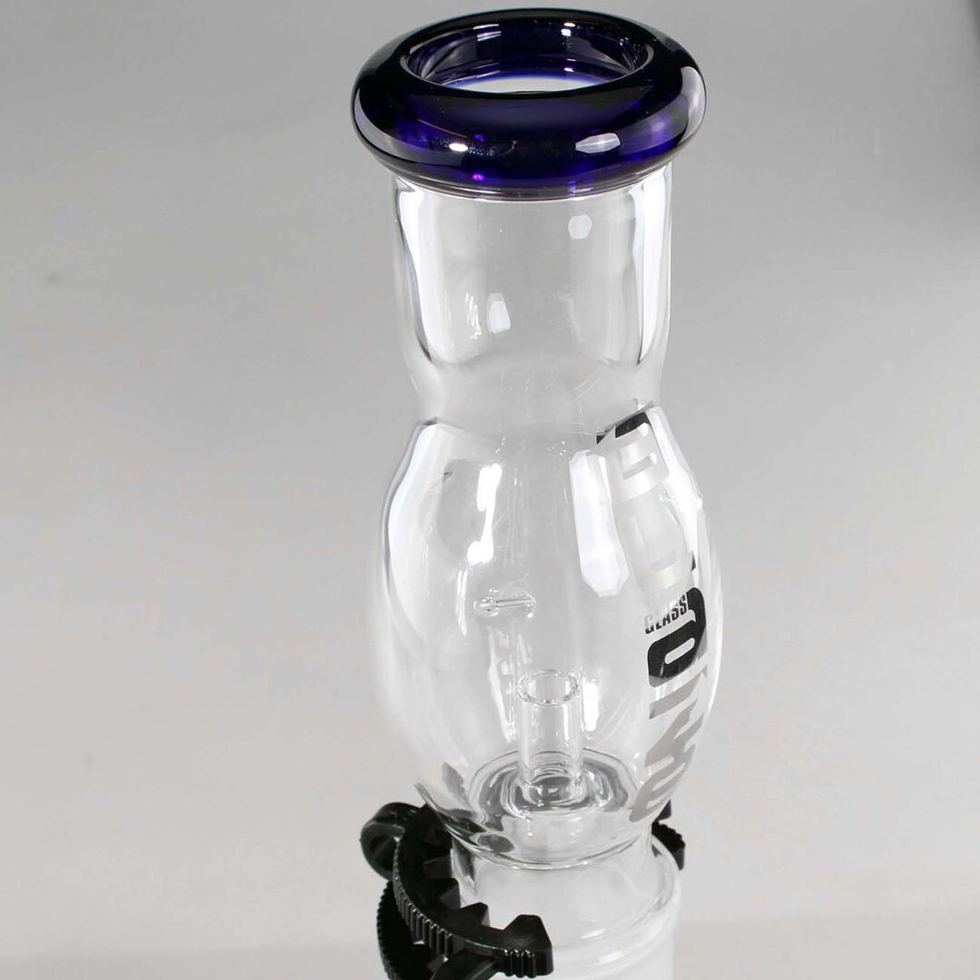 Blaze M&M Kombi-Glas-Wasserpfeife in Blau mit Trommelperkolator