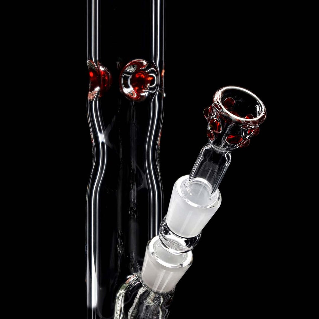 Ehle Glas-Wasserpfeife Red Series mit roten Akzenten und Eiskammer