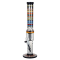 Blaze Totem Glas-Wasserpfeife aus schwarzem Glas mit buntem Print