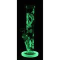 Produktfoto: Black Leaf Glas-Wasserpfeife Blattdekor Leuchtlack 350 mm