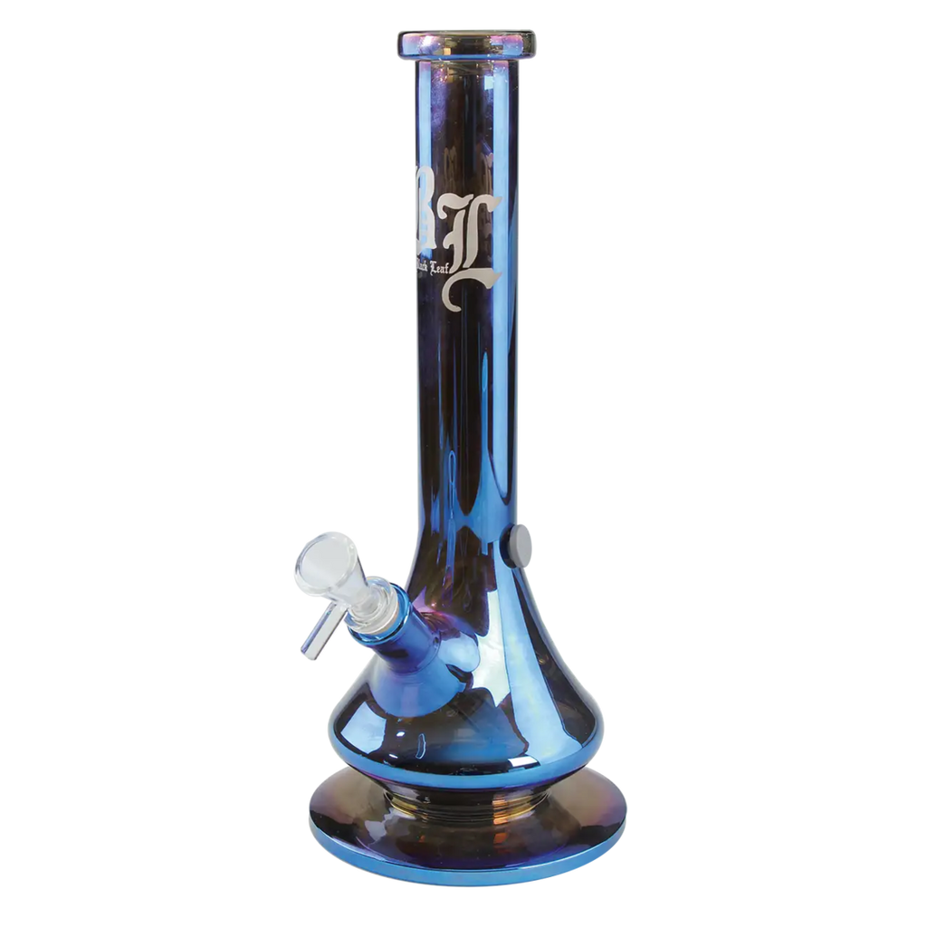 Black Leaf NEVERLAND Glas-Wasserpfeife in Blau mit Regenbogeneffekt