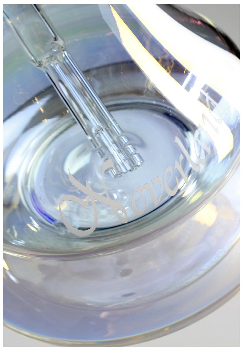 Black Leaf NEVERLAND Glas-Wasserpfeife in Blau mit Regenbogeneffekt
