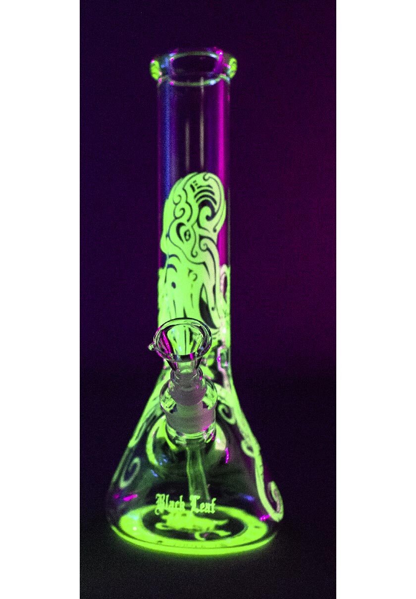 Produktfoto: Black Leaf KRAKE Kolben-Glas-Wasserpfeife Ice Glow, 345 mm