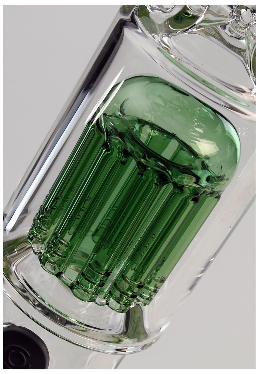 Black Leaf LEAVES Glas-Wasserpfeife mit Blattdesign und 10-Arm-Perkolator